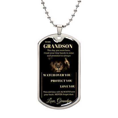 Grandson Gifts from Grandma, Gifts for Grandson, Heartfelt Quote for Birthday, Christmas, Graduation, Gift From Grandma To Grandson, To My Grandson Necklace Gifts From Grandmother
