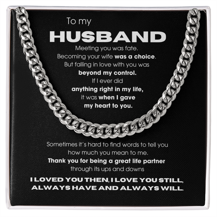 To My Man Necklace, Boyfriend Valentines Day Gift, Mens Cuban Chain Necklace for Fiance, Men Necklaces for Him, Gift For Boyfriend, Husband Gift, Husband Necklace, Boyfriend Necklace, Boyfriend Jewelry, Anniversary Birthday Christmas Jewelry for Men